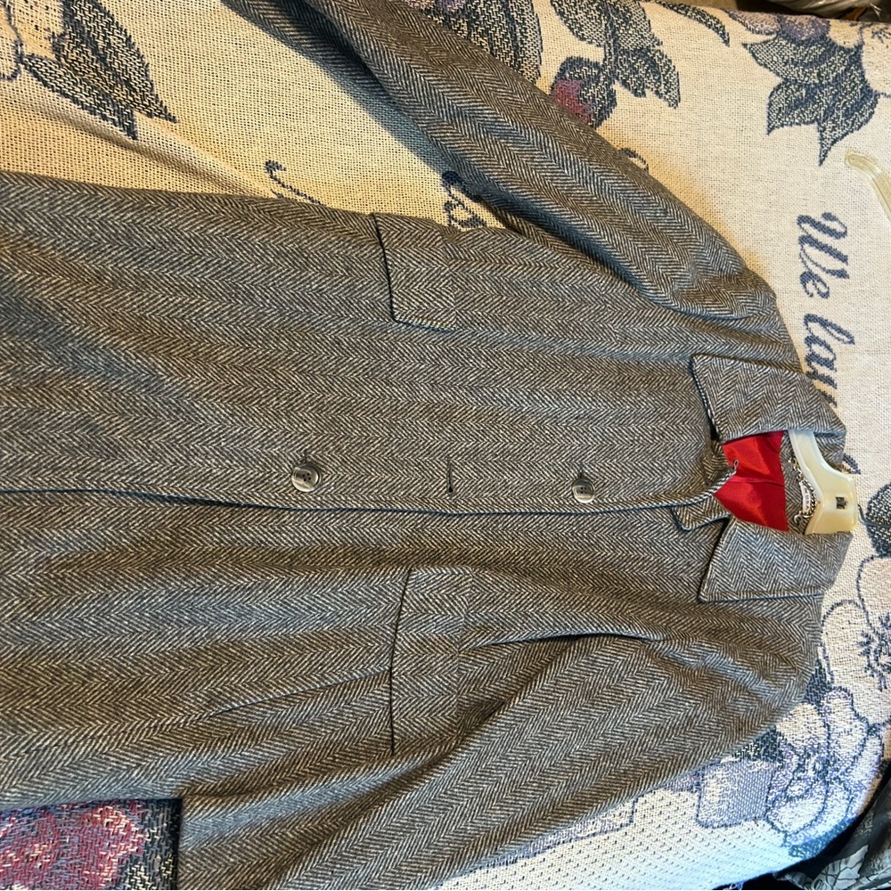 Women's Classic Gray Herringbone Blazer